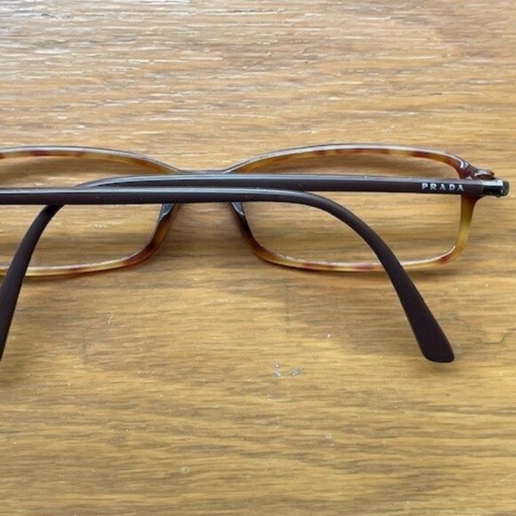 PRADA EYEGLASSES FRAMES  VPR 17G 52[]16 7O1-1O1 135 + PRADA CASE Barely Used - Picture 3 of 16